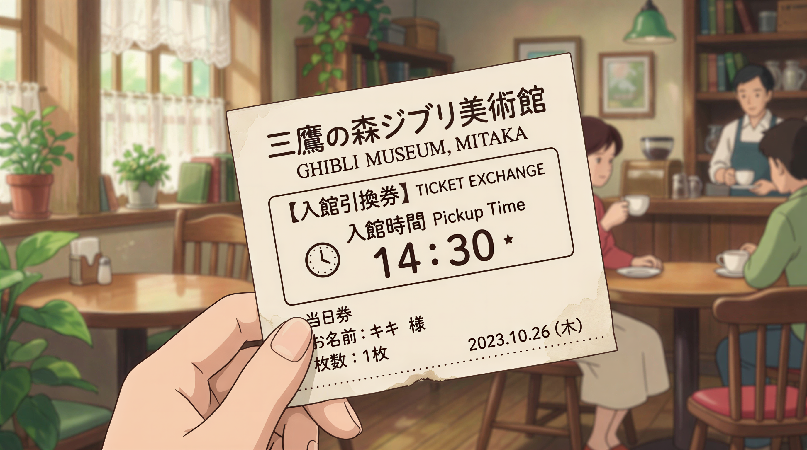 An easy-to-read order ticket with clear pickup time, customer name, and item details.