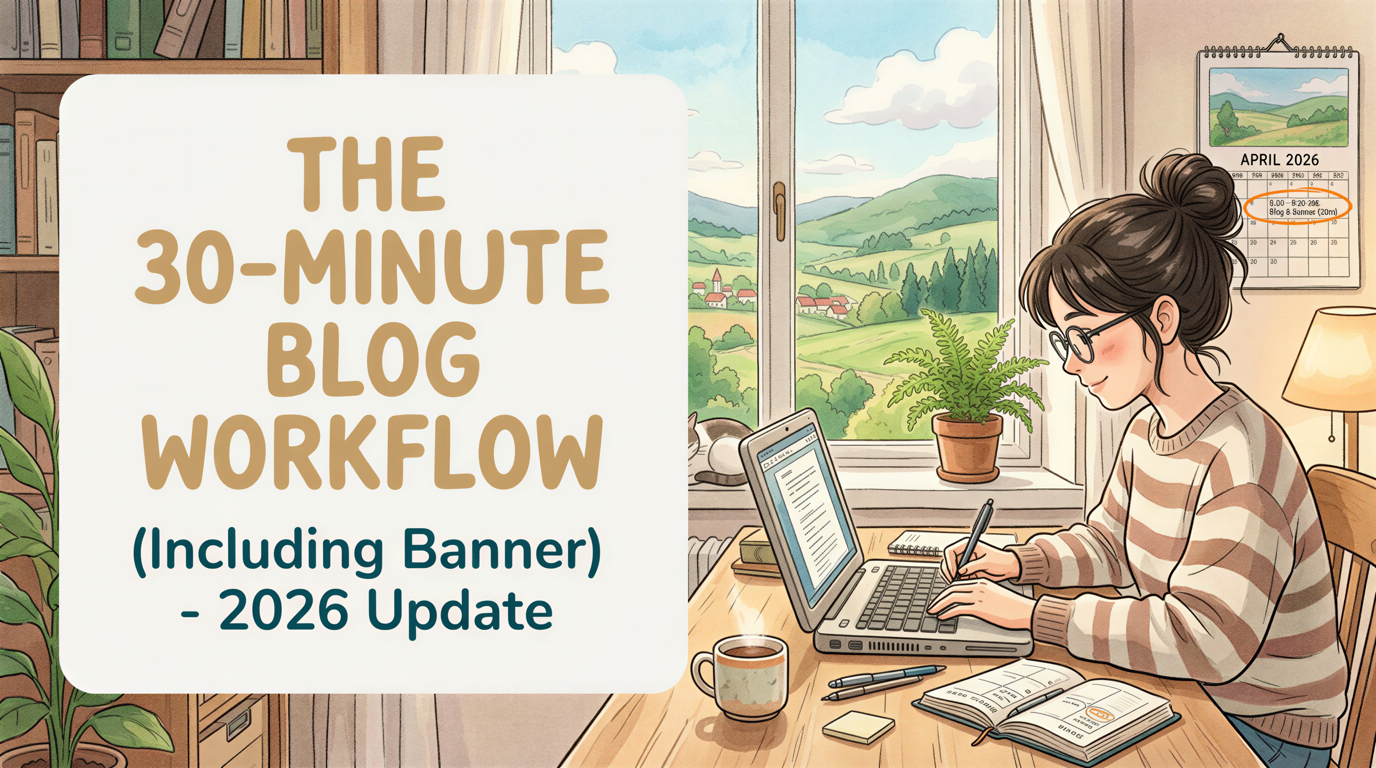 Banner for The 30-Minute Blog Workflow (Including Banner) - 2026 Update