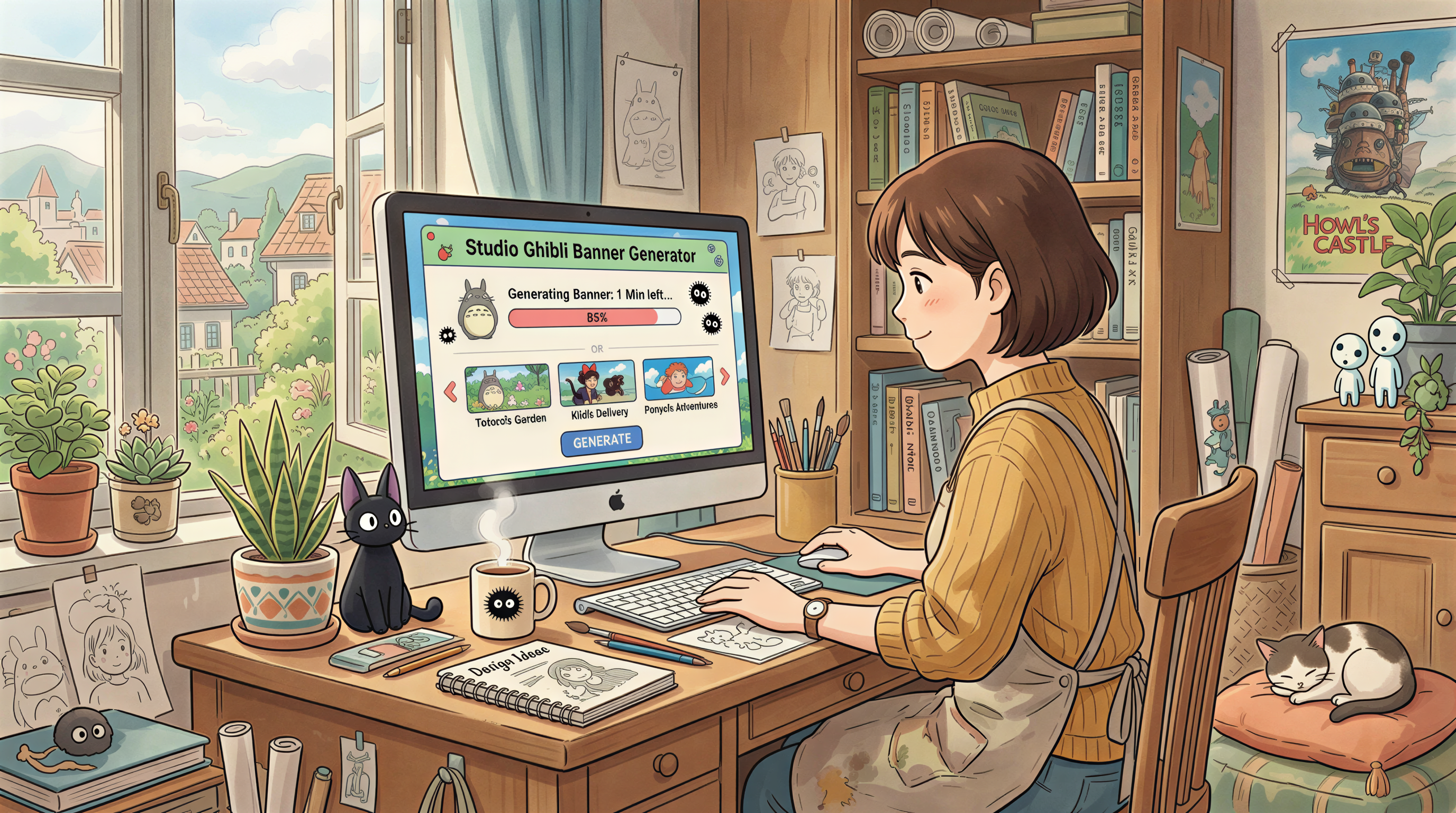 Person using an AI banner generator for the blog post banner