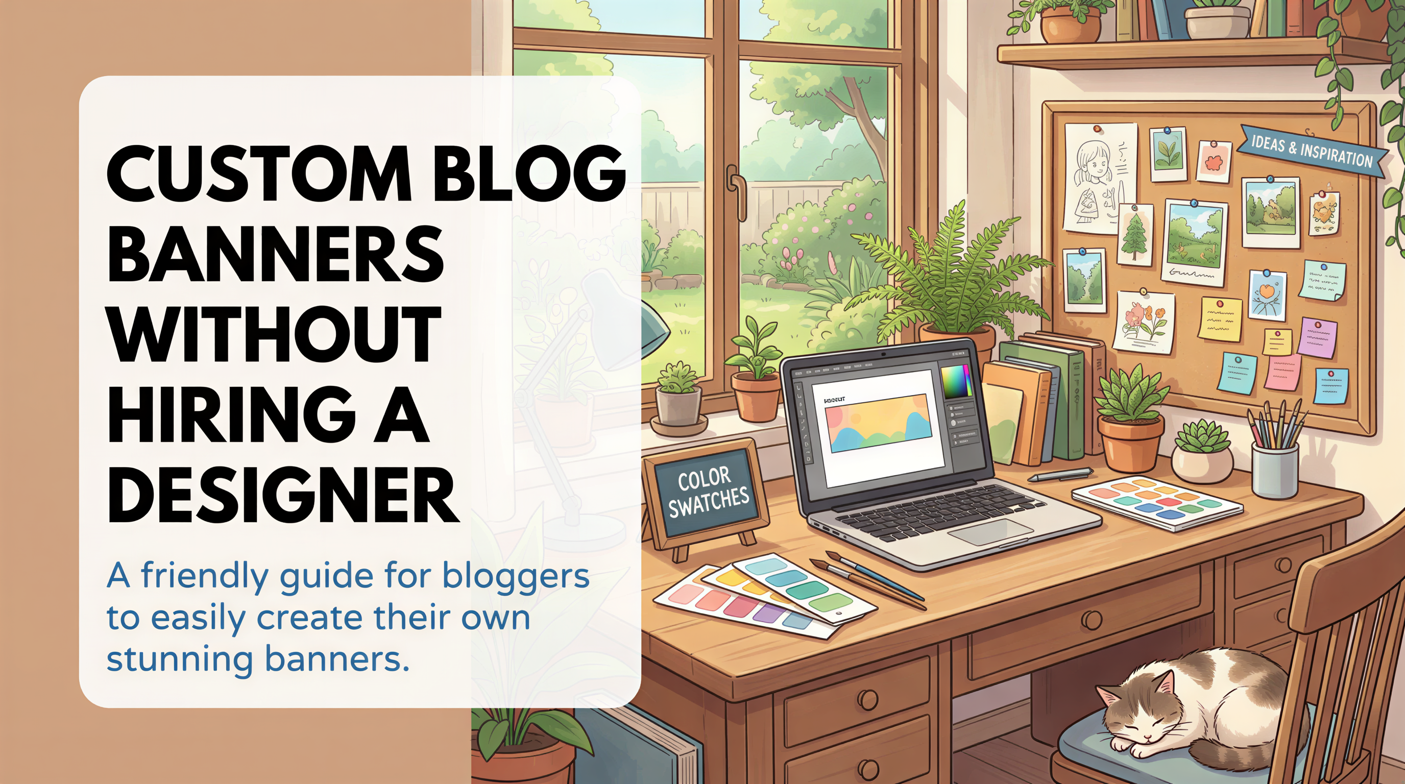 Studio Ghibli-inspired banner for Custom Blog Banners Without Hiring a Designer