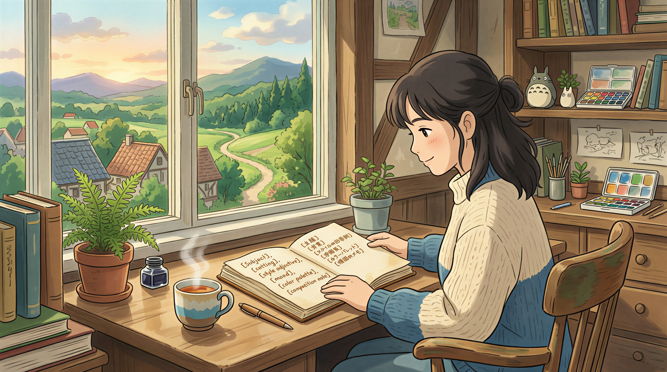 Banner illustrating the prompt formula for consistent style
