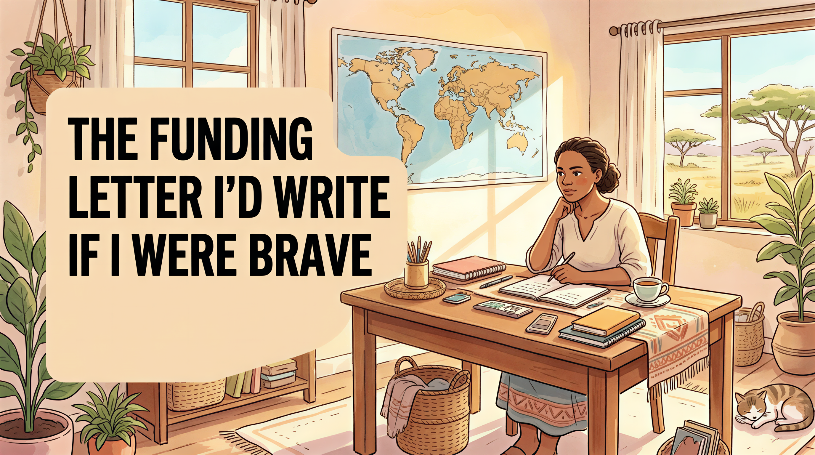 Brave donor letter concept in Studio Ghibli style for The Funding Letter I'd Write If I Were Brave