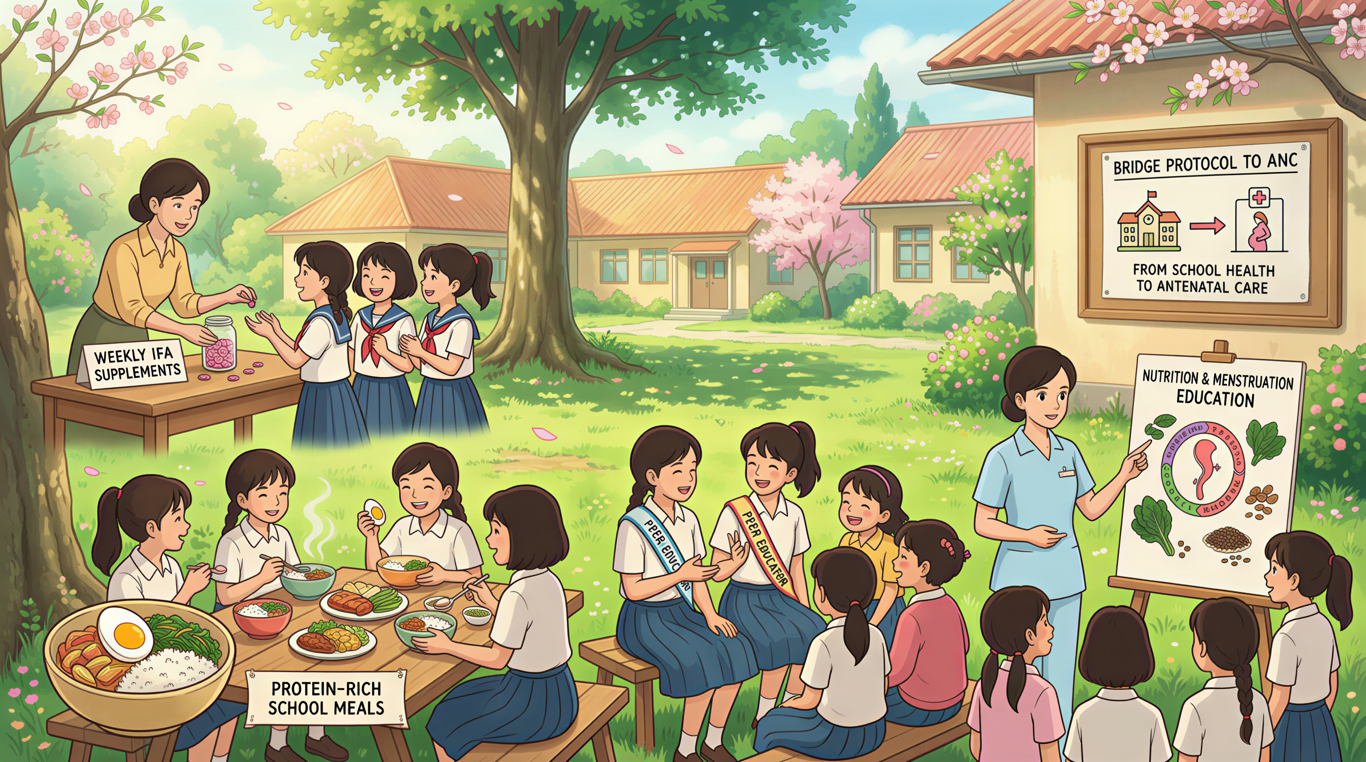 Five components of an adolescent-girl nutrition program in Kenya