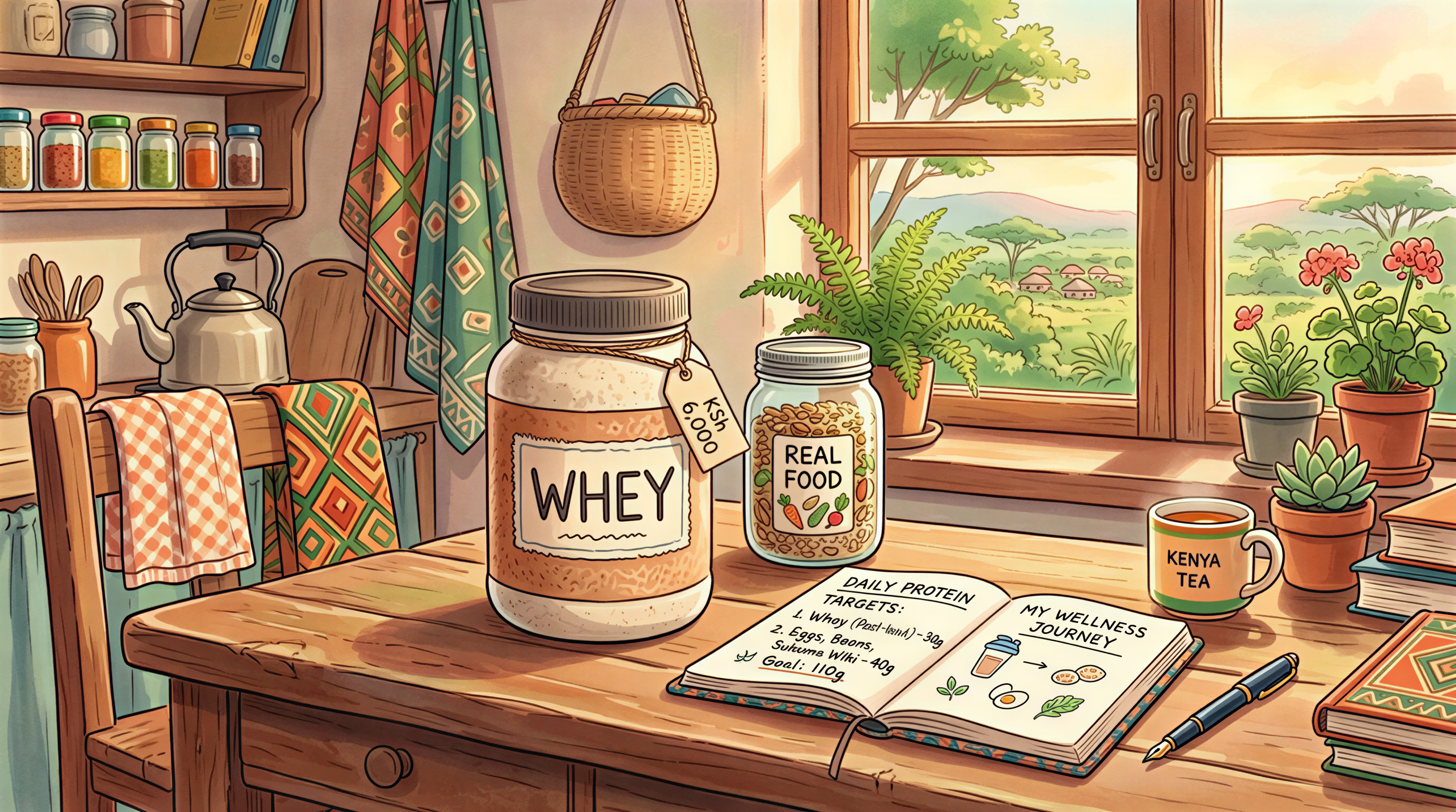 Whey protein vs real food choice for a Kenyan gym-goer