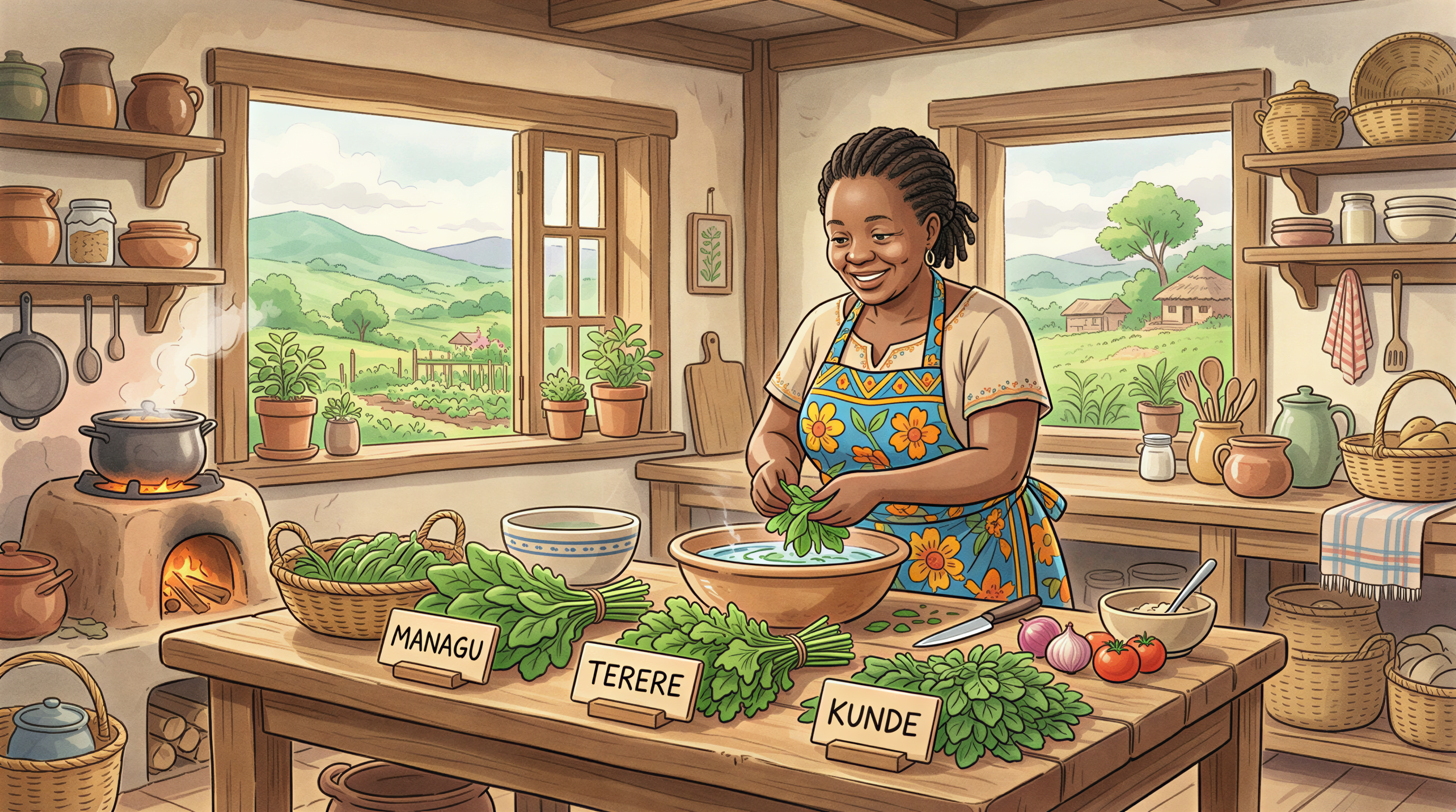 Definition of indigenous African vegetables in Kenya with managu, terere, kunde