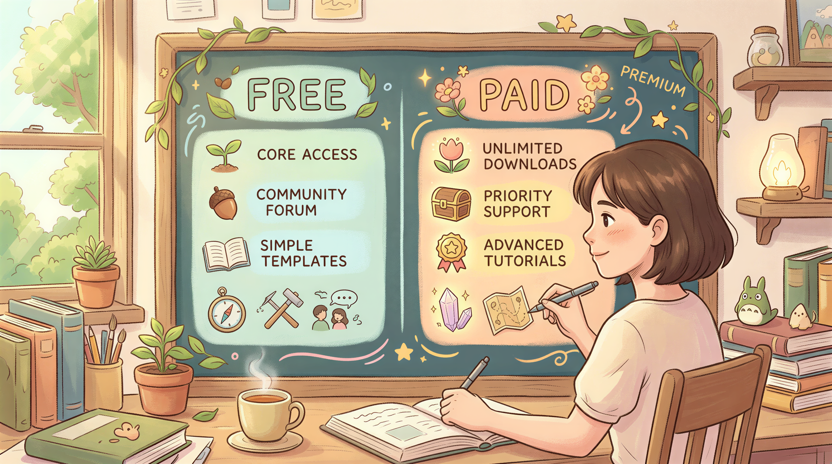 Simple infographic comparing Free vs Paid banner options