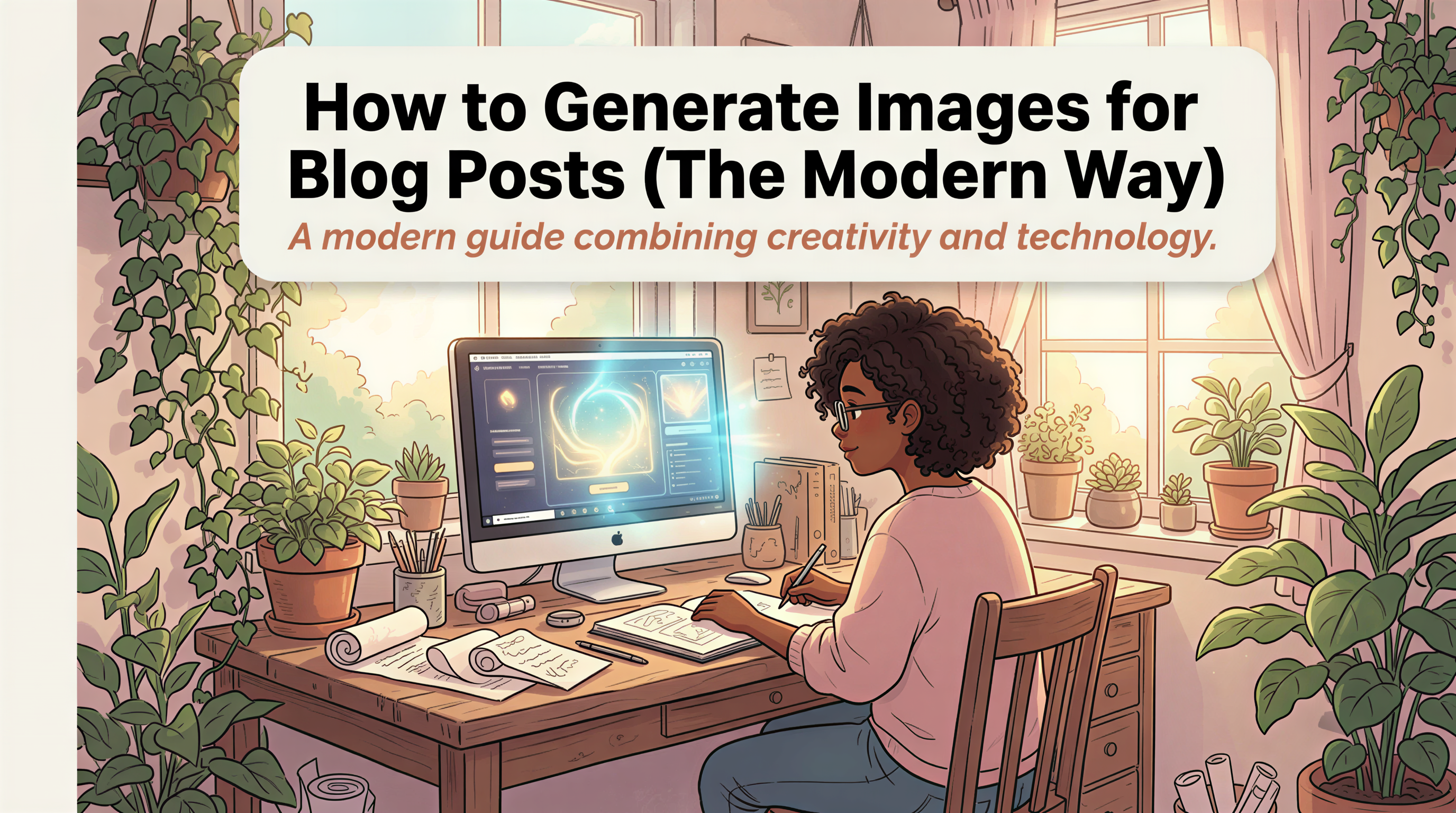 Studio Ghibli-inspired banner for How to Generate Images for Blog Posts (The Modern Way)