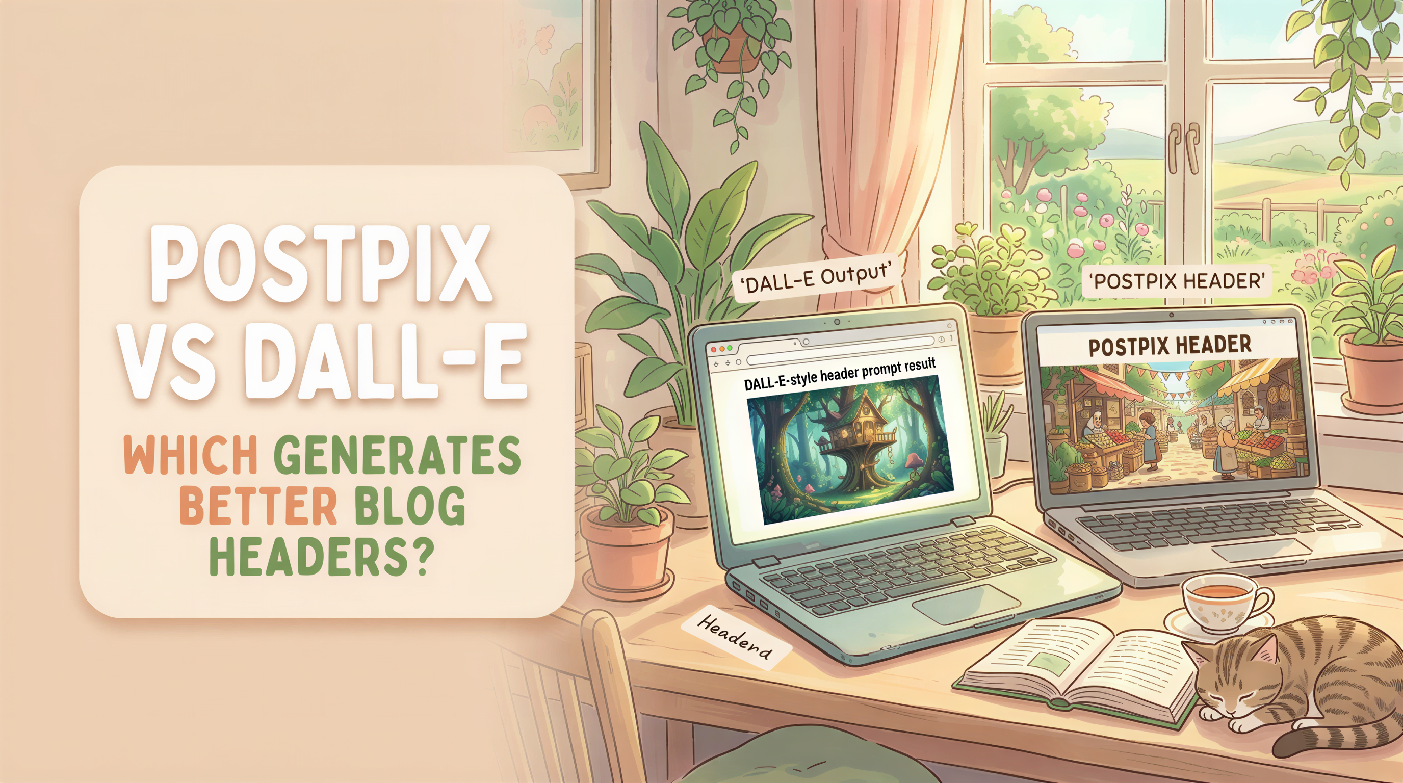 Postpix vs DALL-E: which generates better blog headers banner