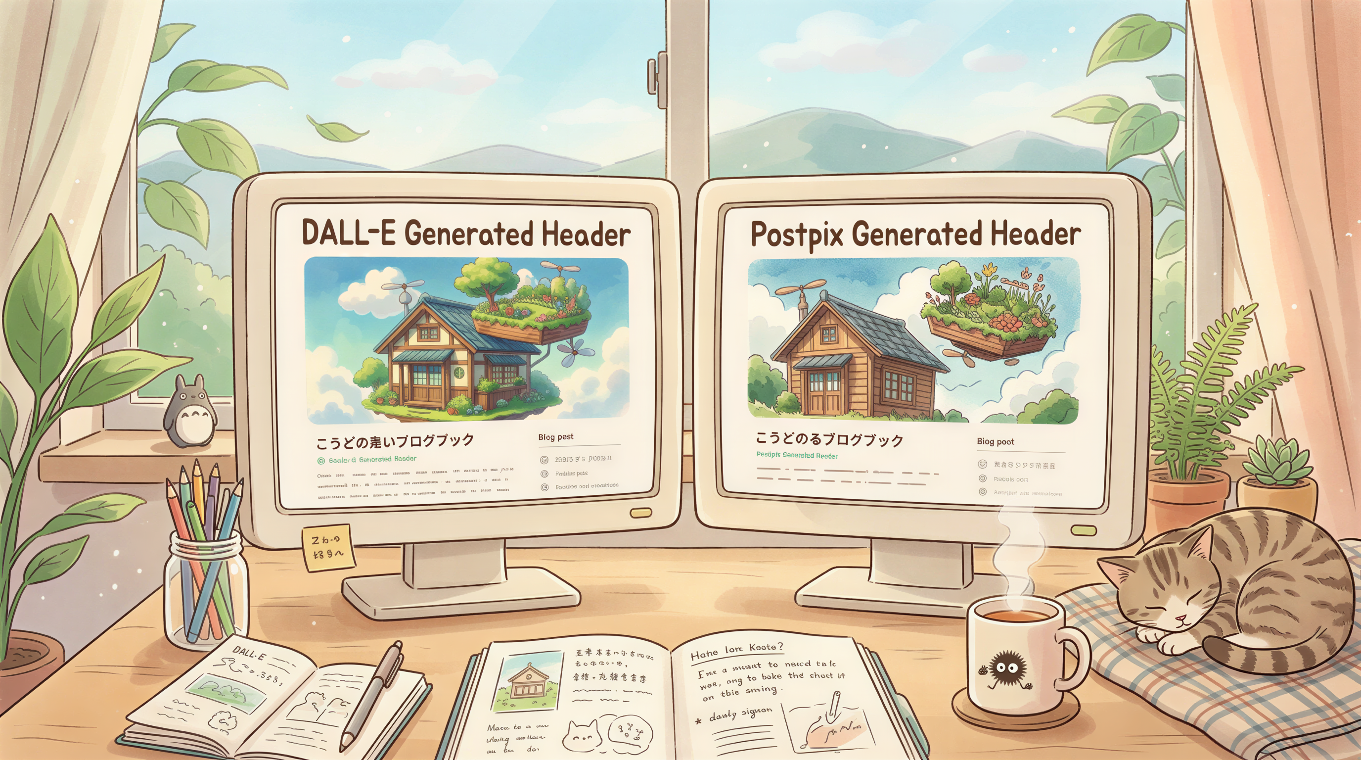 DALL-E vs Postpix side-by-side results from the same brief