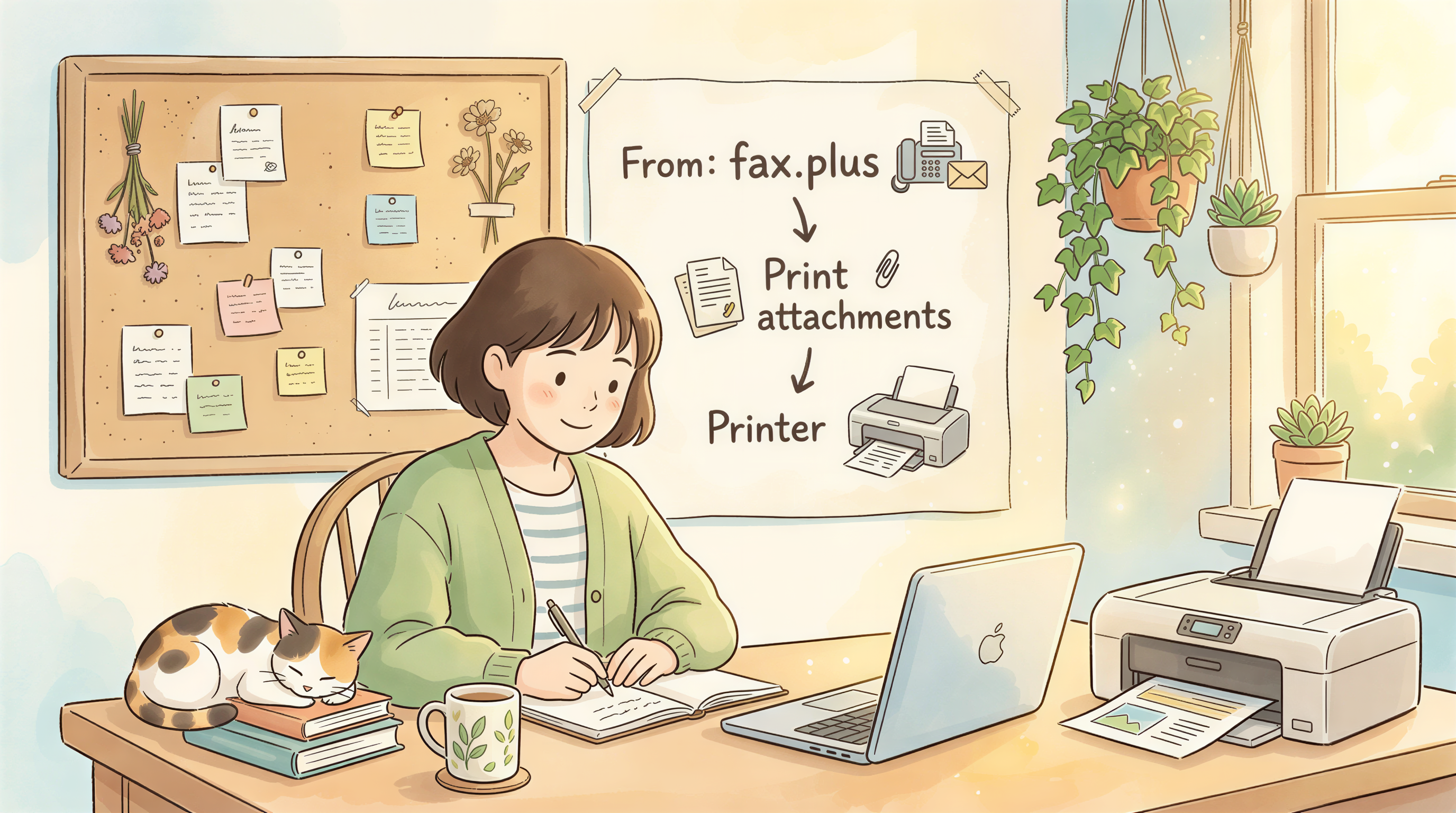 Create a print rule for incoming faxes with clear checklist visuals