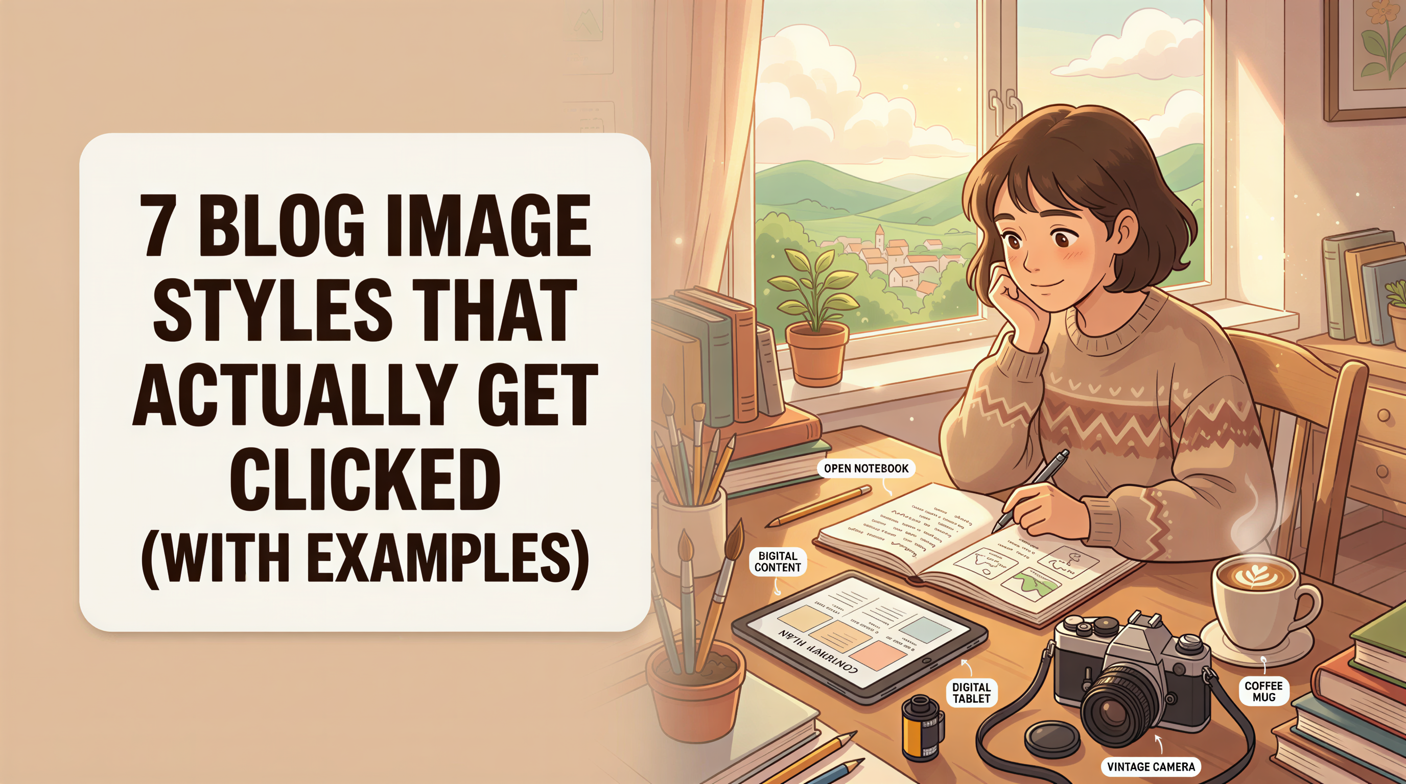 Seven blog image styles that get clicked in 2026 with a Studio Ghibli vibe