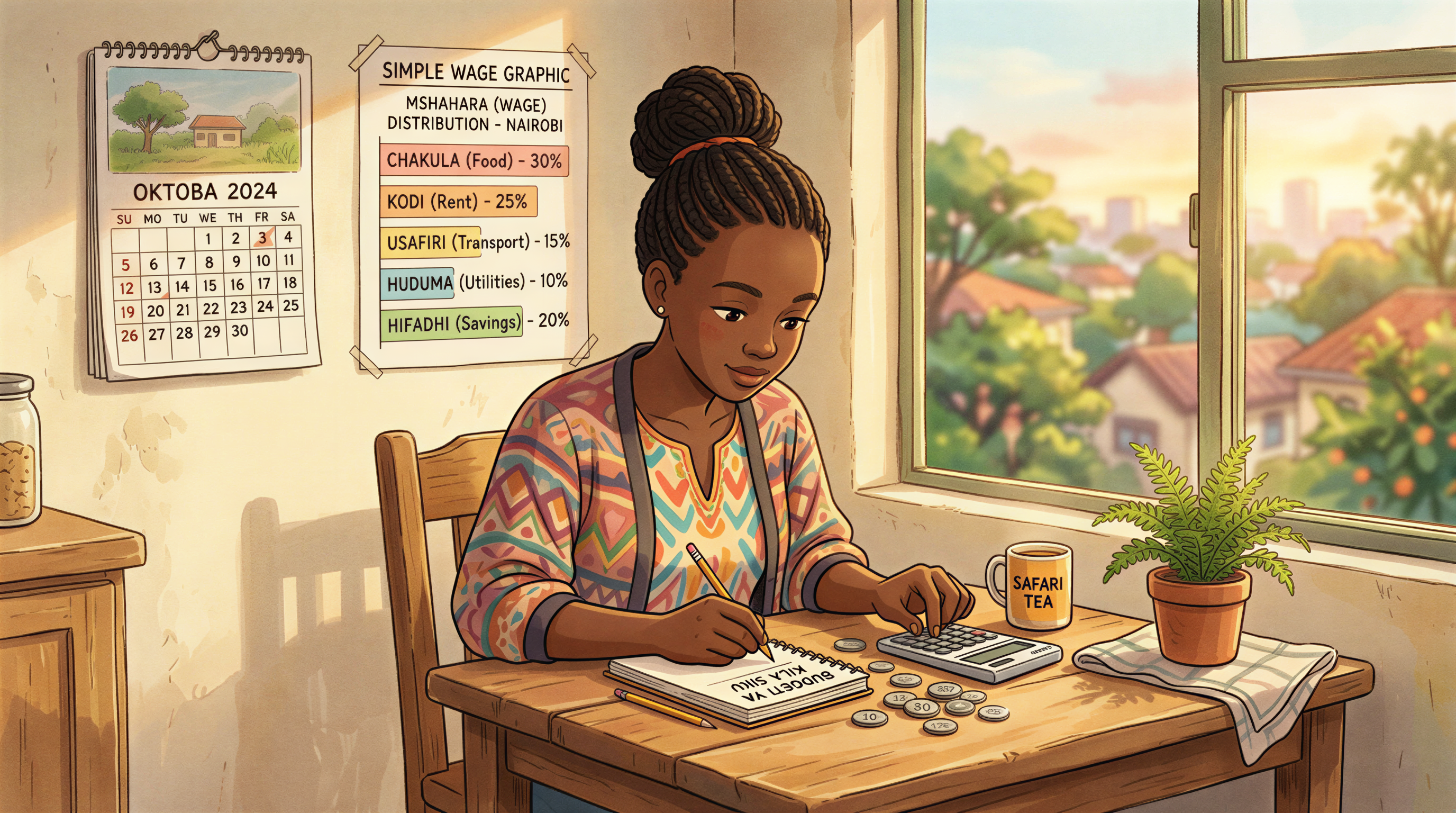 Budgeting a Nairobi salary around KSh 30k in a home kitchen