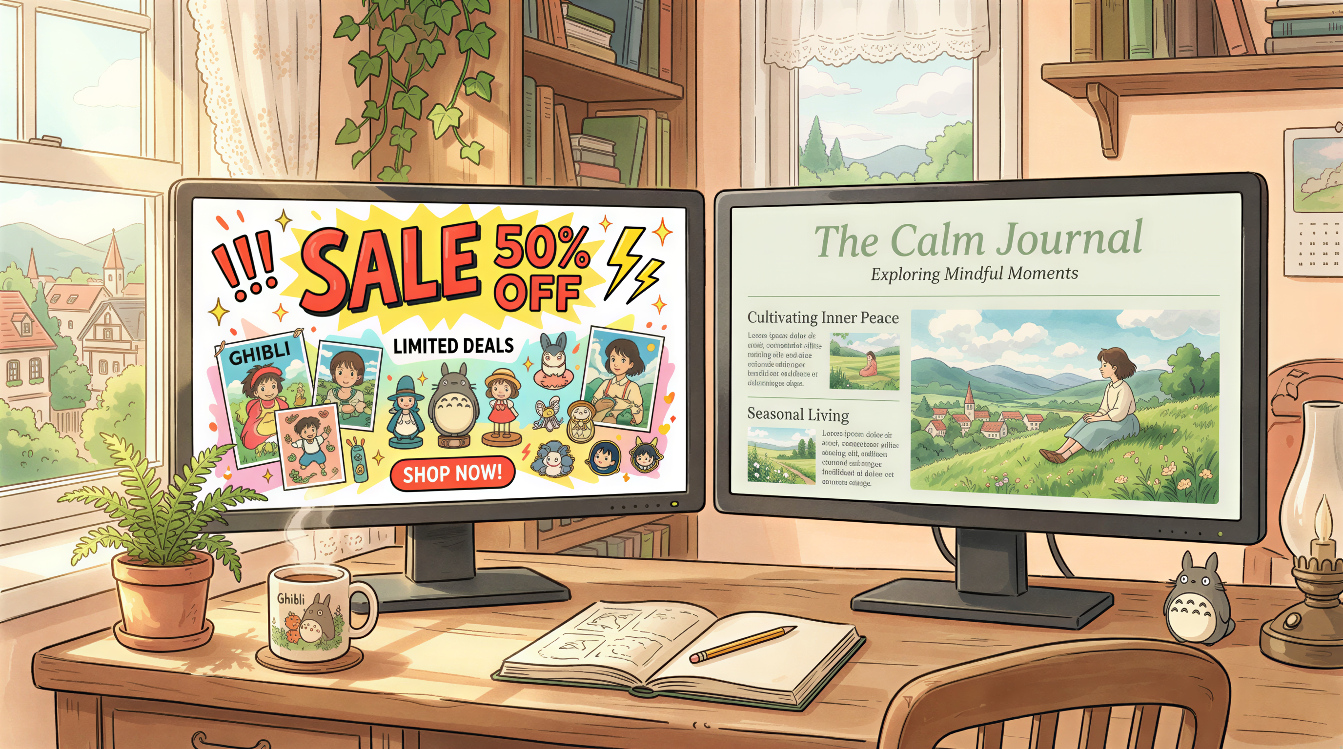 Editorial vs loud sale header visuals showing risk of spammy Black Friday banners in email campaigns